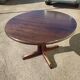 Round extendable wooden table - year 1960 - 110cm to 210cm