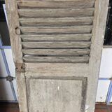 Old fir shuttered door
