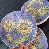 Italian ceramic plates, Sunflower model