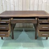 60s English flat desk in oak