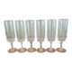 6 crystal champagne flutes from Cristal d'Arques Matignon