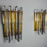 Pair of Kinkeldey wall lights, cut crystals, Germany, 1970