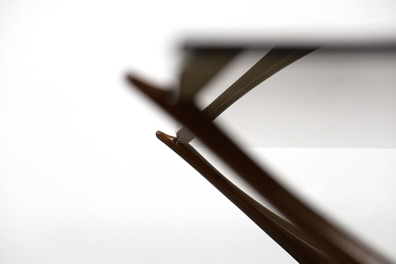 Mid-Century Modern Scandinavian Walnut Condor Coffee Table from  Örebro Glass, 1960s