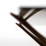 Table basse scandinave en noyer Condoren verre Örebro, années 1960