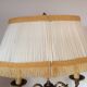 Empire style hot water bottle lamp with fabric lampshade / vintage 50-60s