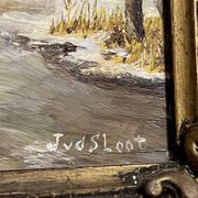 Oil on Panel Winter Landscape