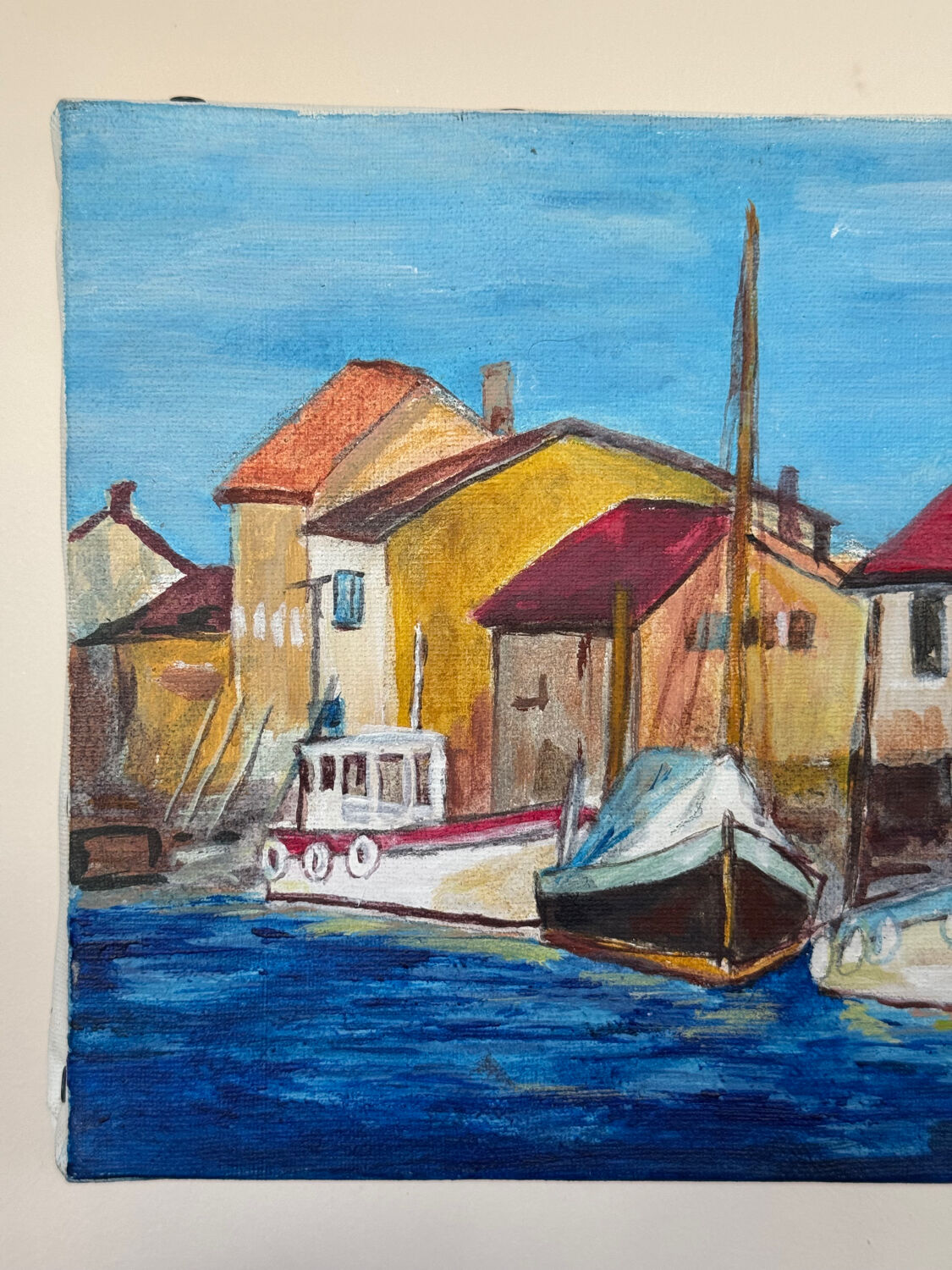 Old marine painting from the 20th century