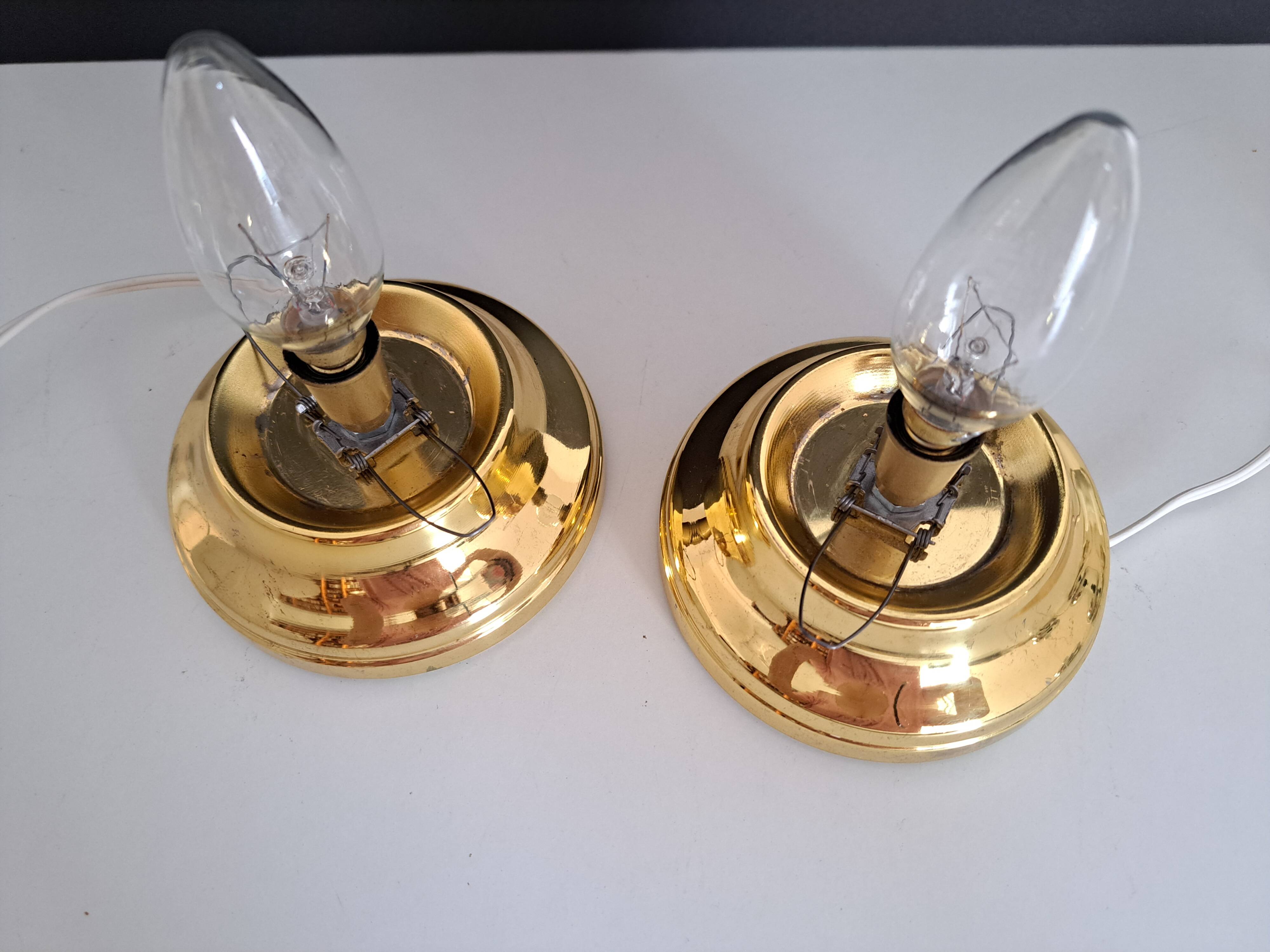 Pair of vintage bedside lamps