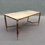 Brass and marble 1960s coffee table