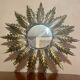 Sunflower sun mirror design 50 in gilded metal