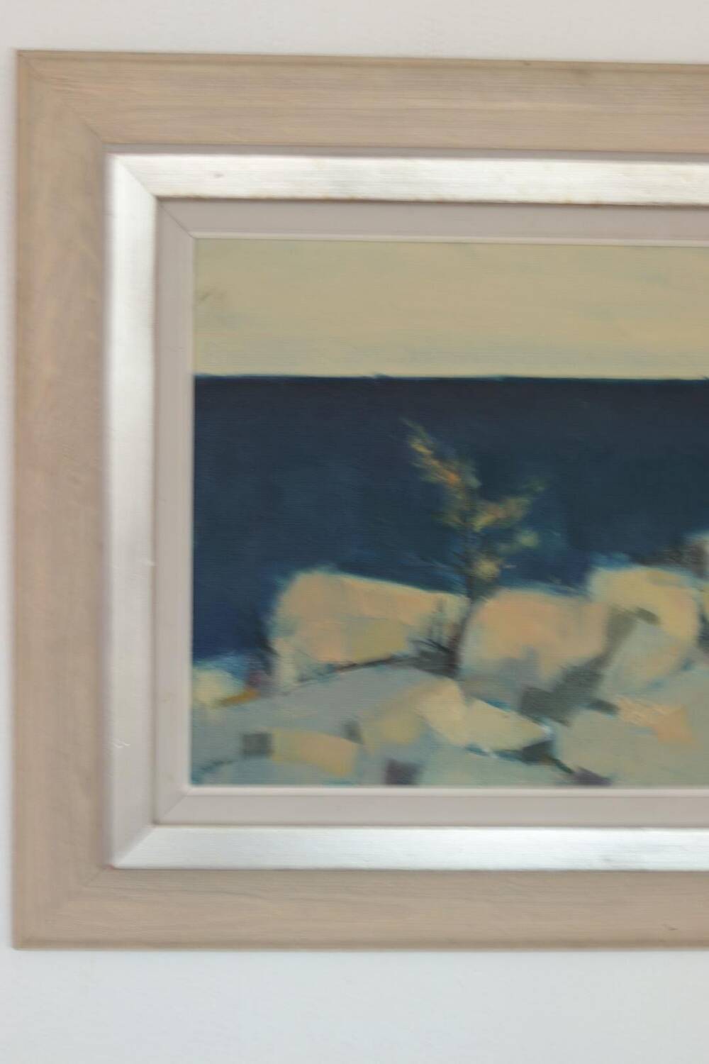 Huile sur toile suédoise – « Paysage côtier » par Arne Aspelin