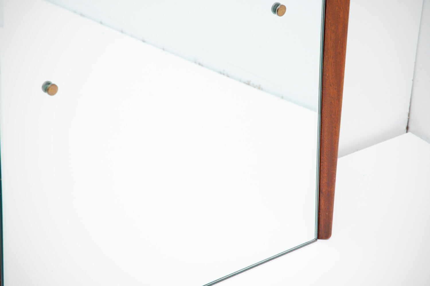 Scandinavian vintage rectangular teak mirror, 1960