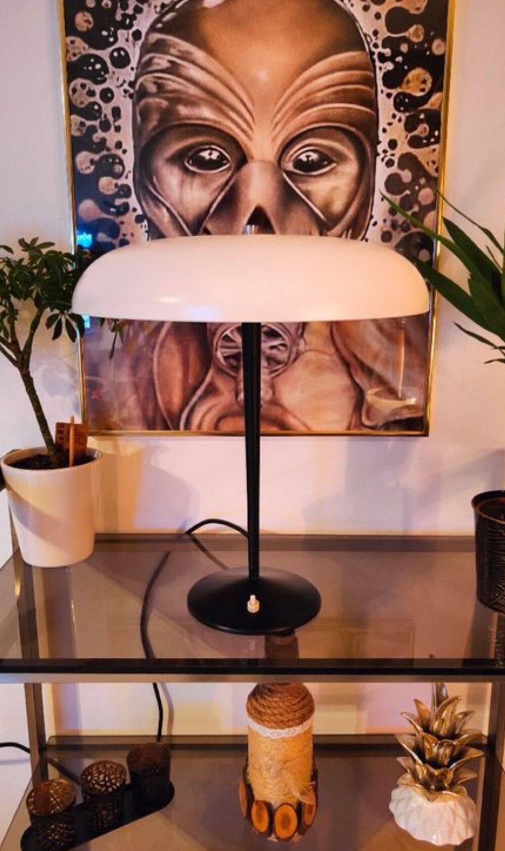 Vintage mushroom lamp 1950