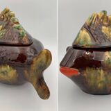 Vallauris vintage fish soup tureen, 1960s