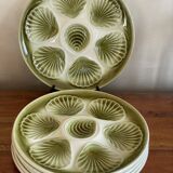 6 Moulin des Loups oyster plates