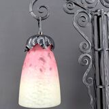 Important Wrought Iron Double-Headed Lamp by Schneider, Art Deco, c. 1920