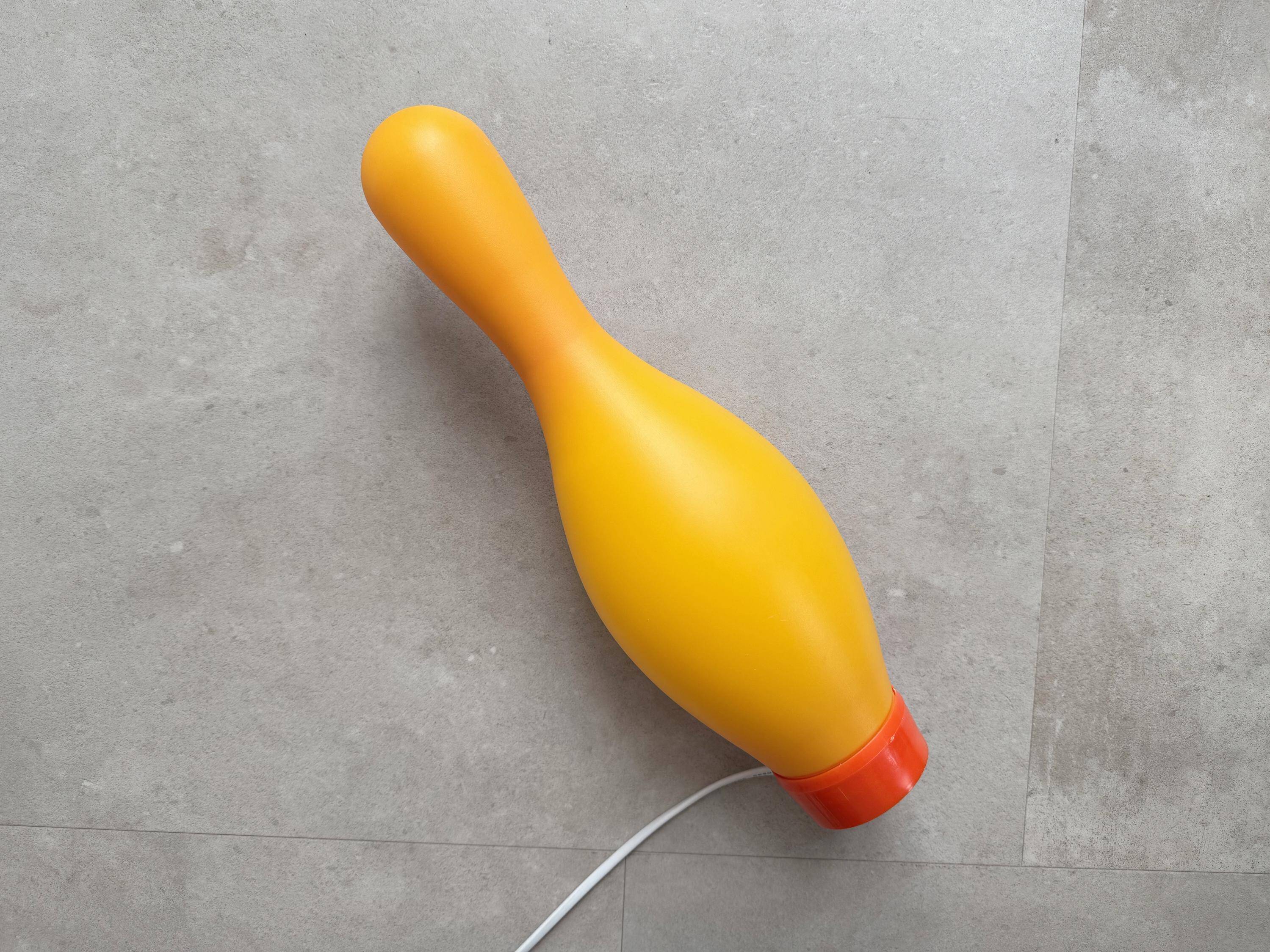 Cheerful vintage plastic cone table lamp
