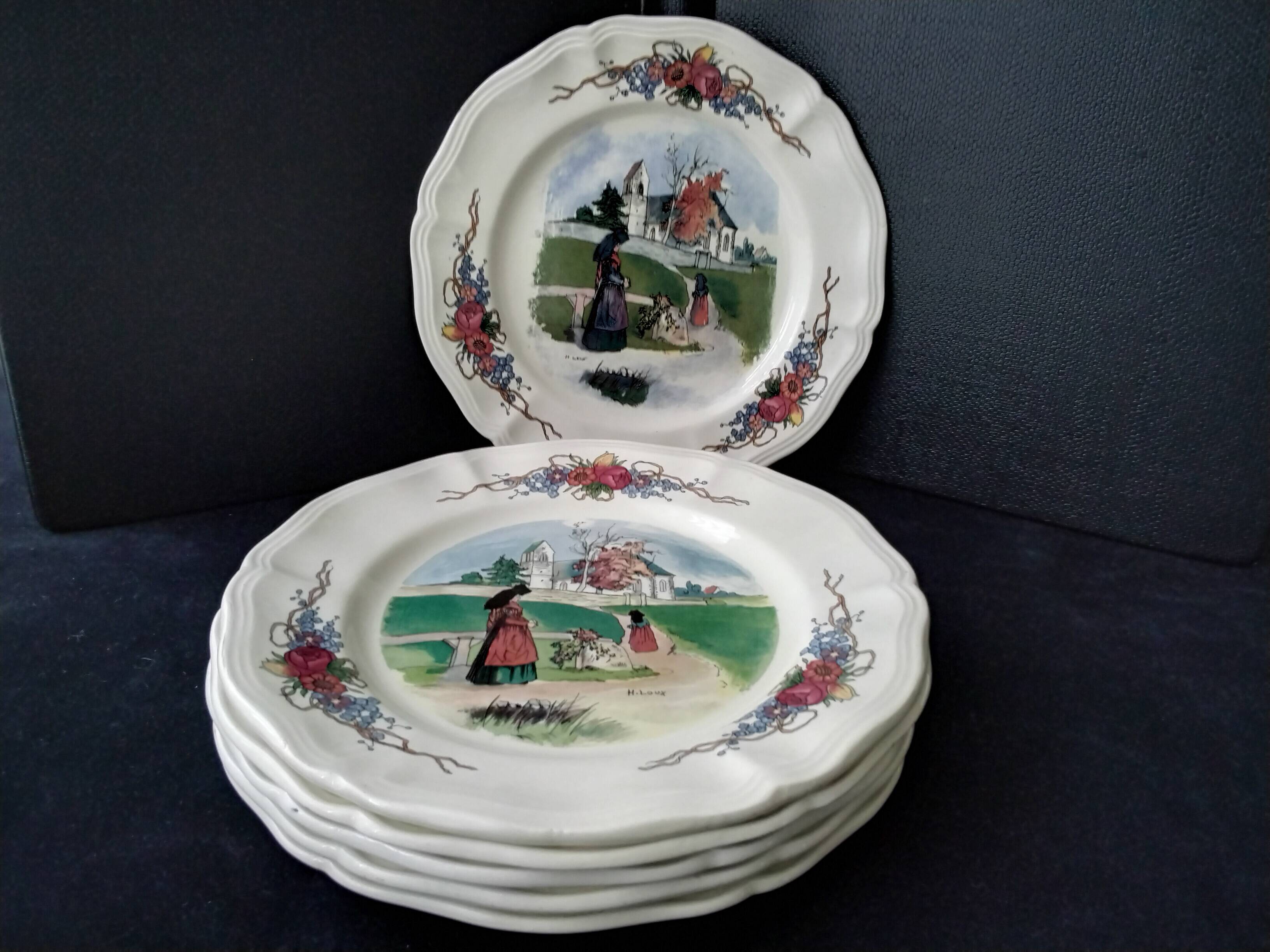 Assiettes à dessert Sarreguemines Agreste