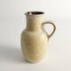 Mid-Century Modern Grey & Yellow Stoneware Vase with Handle by Strehla, Germany