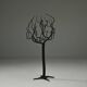 Black brutalist tree floor candle holder “tree of life”, 1970s.