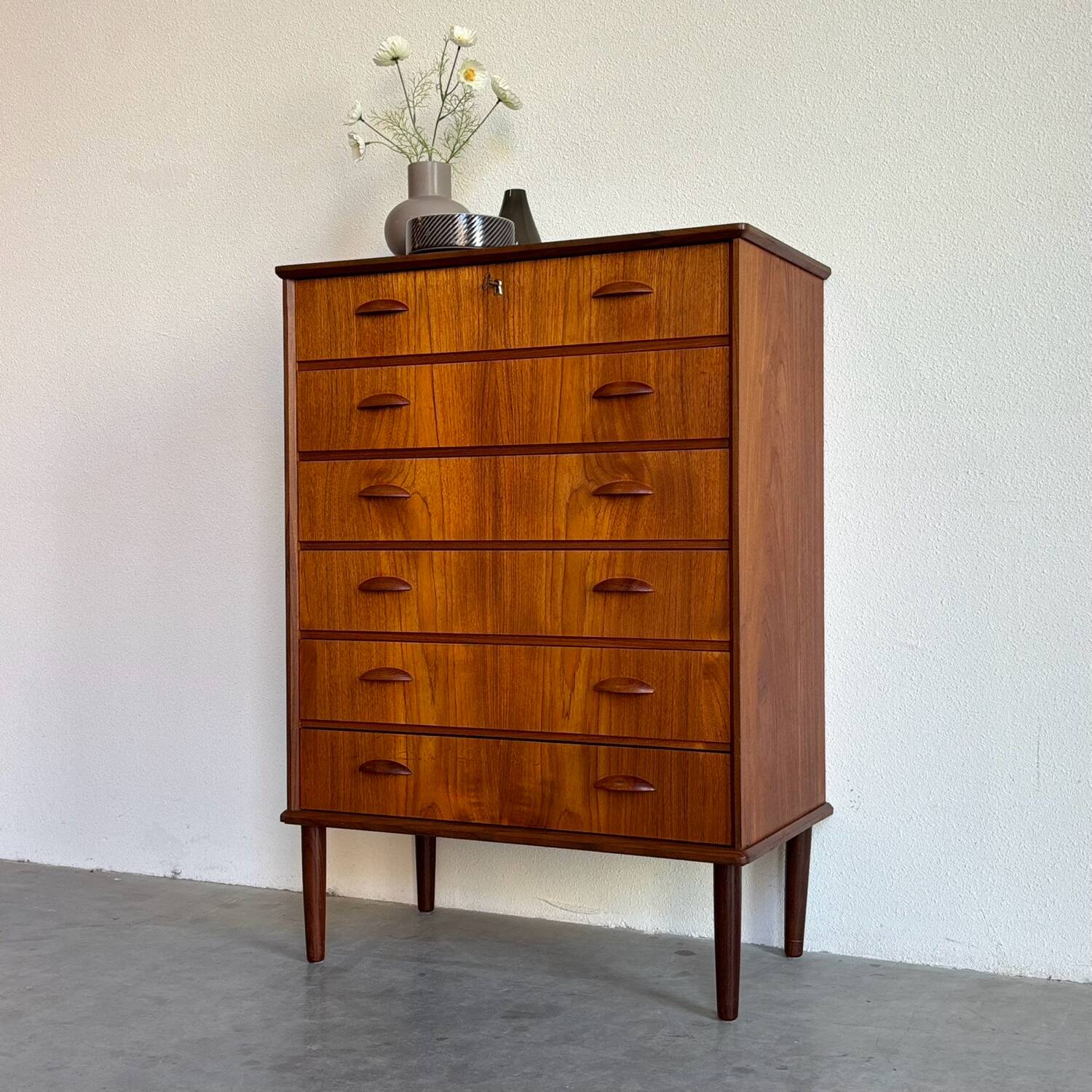 Vintage Danish chest of drawers in teak