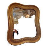 Antique golden quadrilobe-shaped mirror