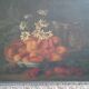 Tableau huile sur toile ancien nature morte aux abricots et pêches  . 19 ème