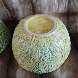 Old pottery ice bucket in majolica