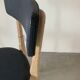 Chaise vintage restaurée vinyle bleu nuit année 50
