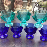 Set of 7 chicken eggcups