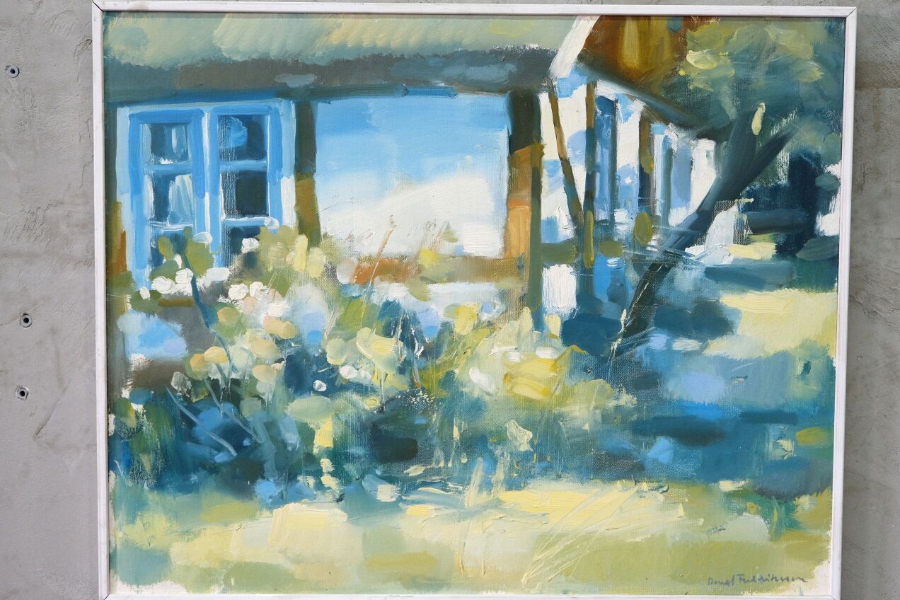 Bengt Fredriksson (1932-2000), Swedish Modern Landscape, Oil on Canvas, 1980s, Framed