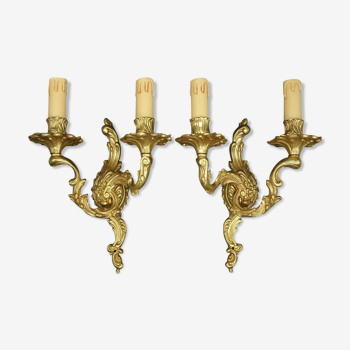Pair of Louis XV style wall lamps