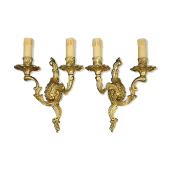 Pair of Louis XV style wall lamps