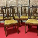 Set of 6 inlaid chairs – Biedermeier / Restoration style