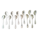 12 sfam silver metal ice cream spoons