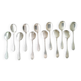 12 sfam silver metal ice cream spoons