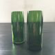 Paire de soliflores vert bouteille