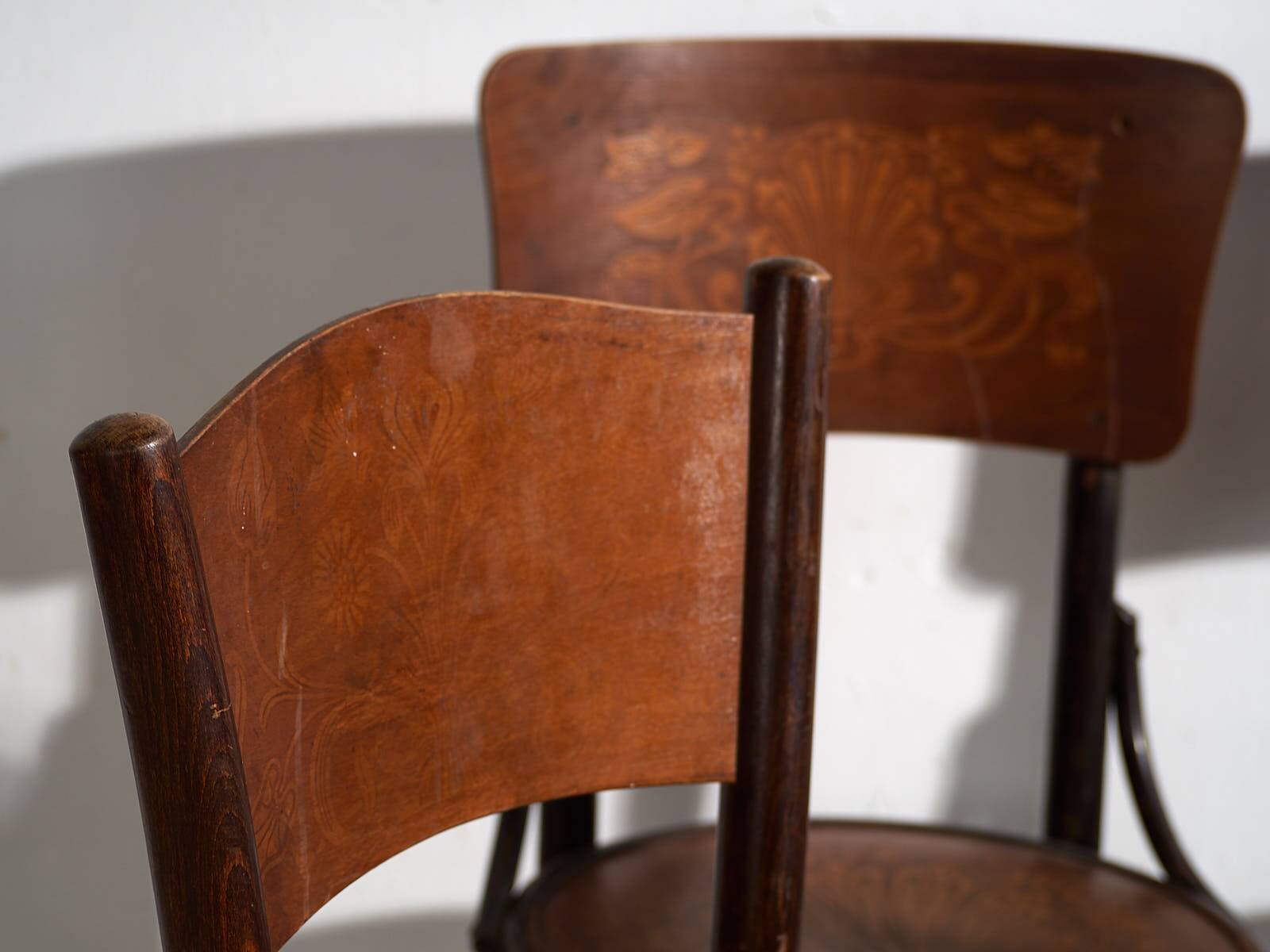 Antique Thonet dining room chairs (c.1900). Set of 4 pieces