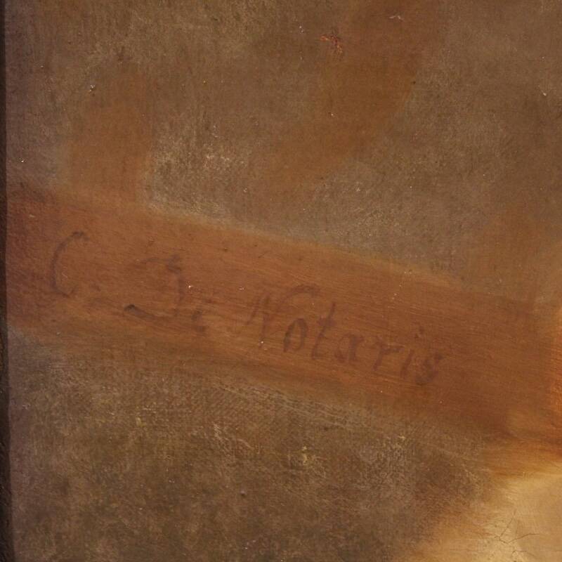 Great painting signed by Carlo De Notaris, The Prophet Daniel