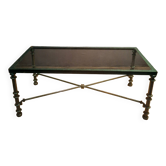 Table basse  rectangulaire  metal et verre