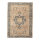 Vintage Cream & Navy Blue Persian Rug, 213x298Cm