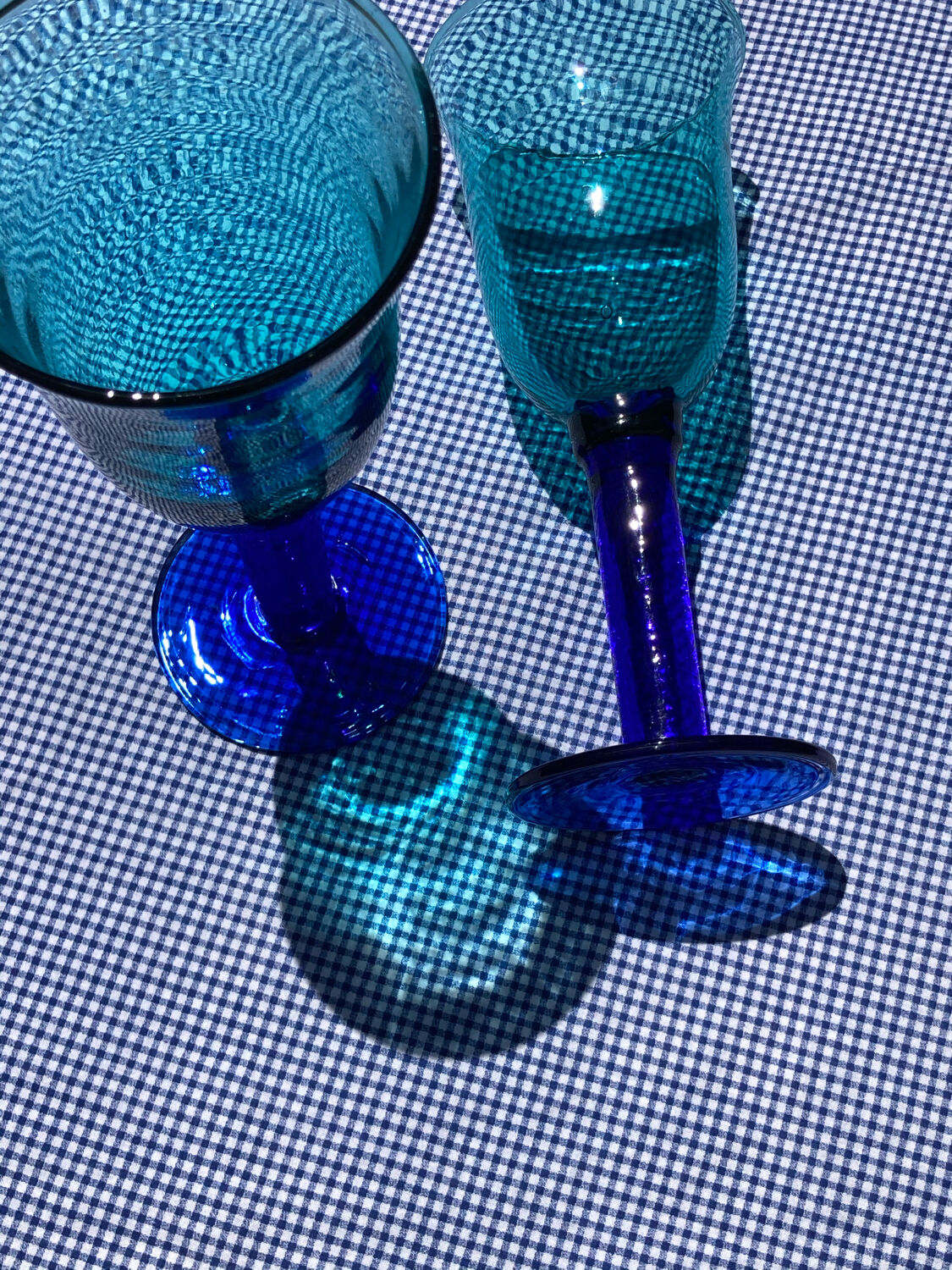 Two blown glasses