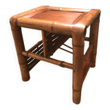 beau ancien tabouret bambou asiatique