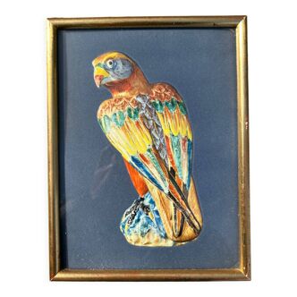 Enamel parrot frame