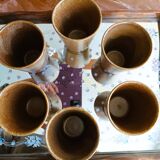 Set of 6 stoneware mugs