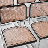 Set of 6 black Cesca B32 chairs by Marcel Breuer