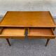 Vintage solid wood desk with removable secretary in colonial style from the 1960s.
