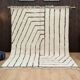 White geometric Beni ouarain rug 200*300 cm