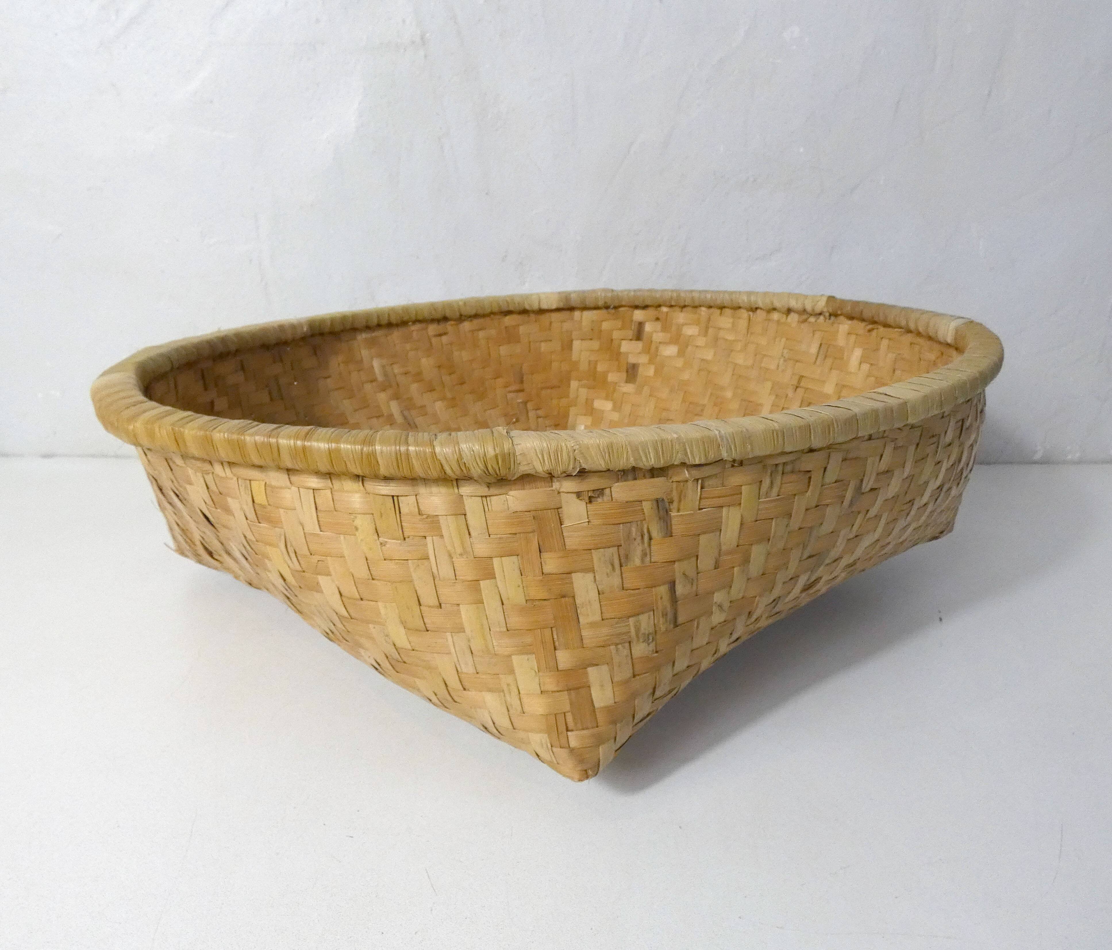 Ethnic rattan and bamboo basketwork