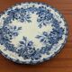 Assiette ancienne bleu cobalt L.M. & Cie – décor floral